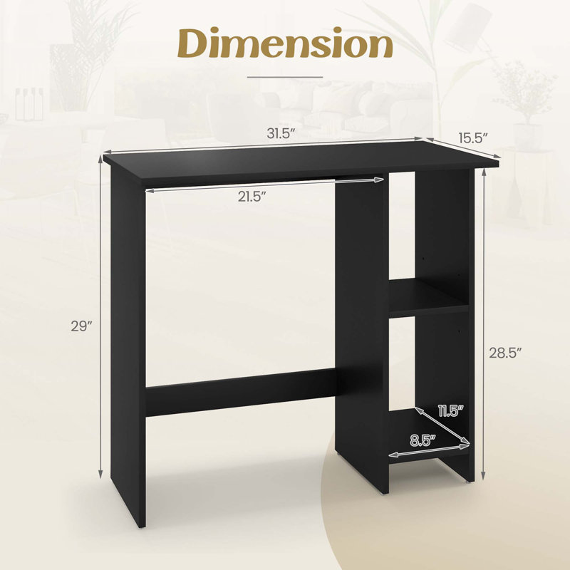 Karile Computer Desk, Black