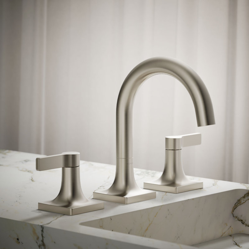 Venza Widespread Bathroom Sink Faucet 1.2 GPM, Vibrant Brushed Nickel, 1.2 GPM