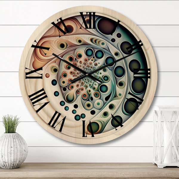 Bless international Sandston Solid Wood Wall Clock | Wayfair