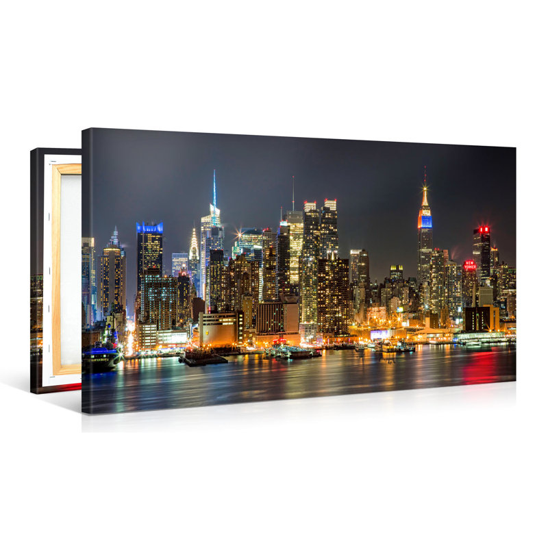 New York City Manhattan Bridge - Canvas Print on Canvas, 50cm H x 100cm W x 2cm D