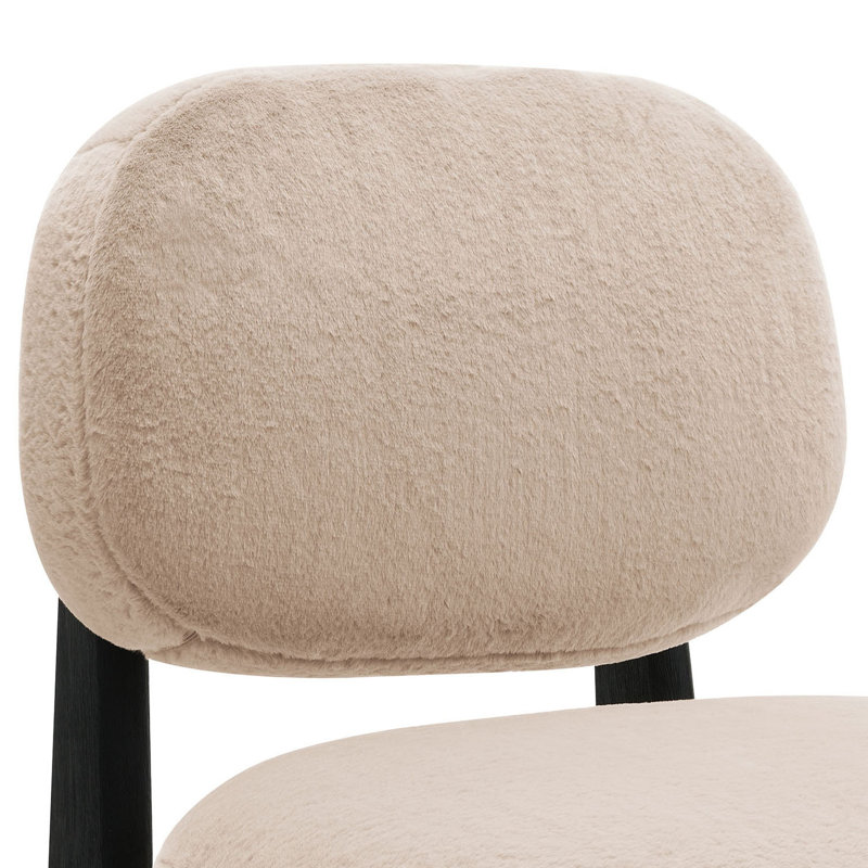 Fauteuil d'appoint rembourré sans accoudoirs en chameau