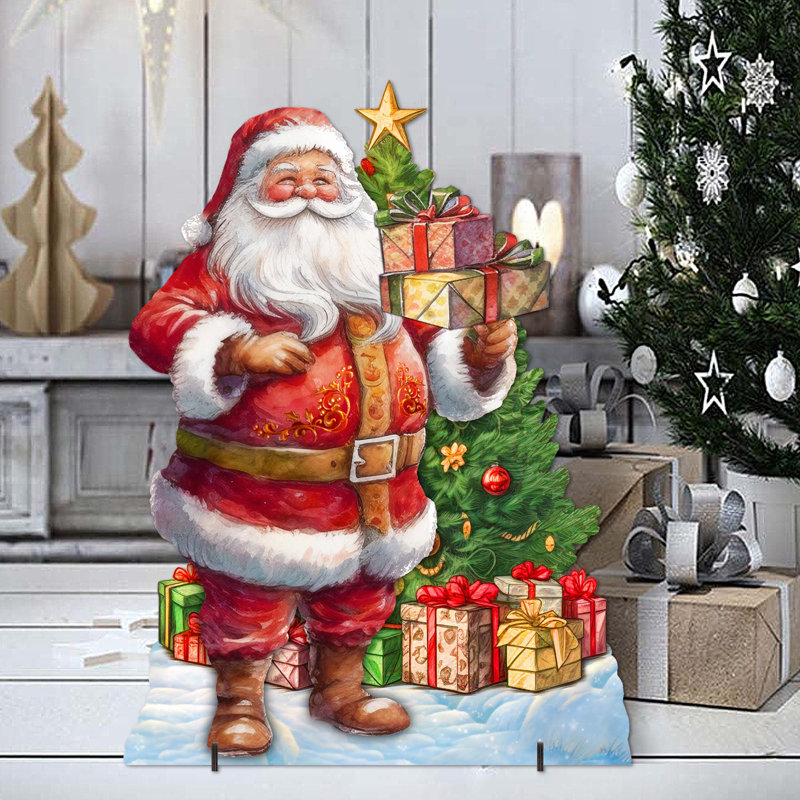 Célébrer avec une figurine de père Noël