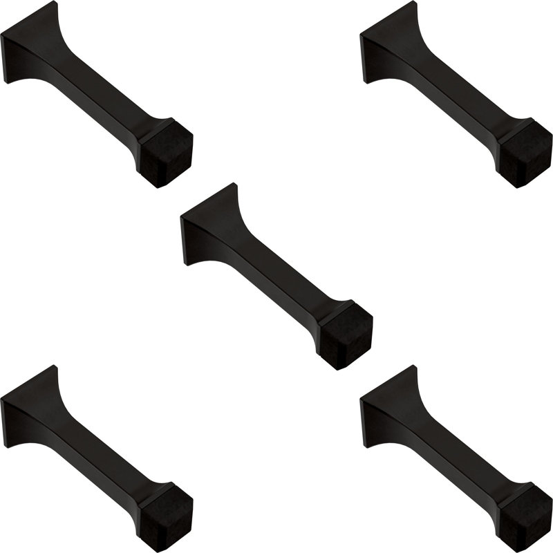 Classic Edge 3 in. (76 mm) Solid Door Stop, Matte Black