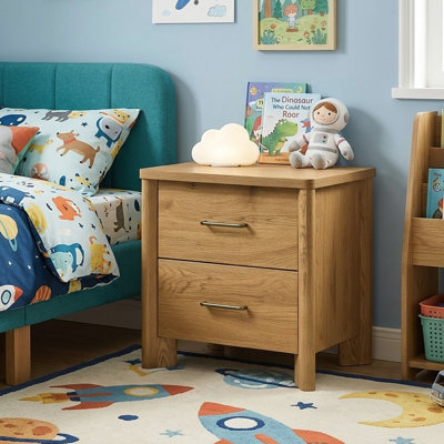 Heroux 2-Drawer Nightstand with USB Ports