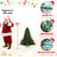 Arbre de Noël pleine forme 9 pi avec 3451 pointes - aiguilles mixtes en PE / PVC, base large pour les grands espaces, structure à charnières pour une installation facile, support en métal pour un soutien solide-1067644066