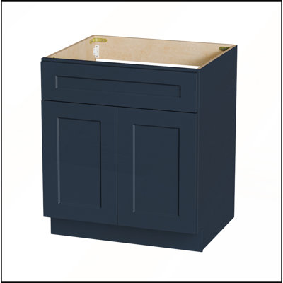 Armoire de base d'évier de cuisine 30 po Durable Shaker RTA avec résistant à l'humidité (sans évier)