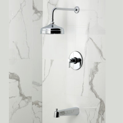 Robinet de baignoire et douche à pression équilibrée à poignée simple Kingston Brass NuvoFusion
