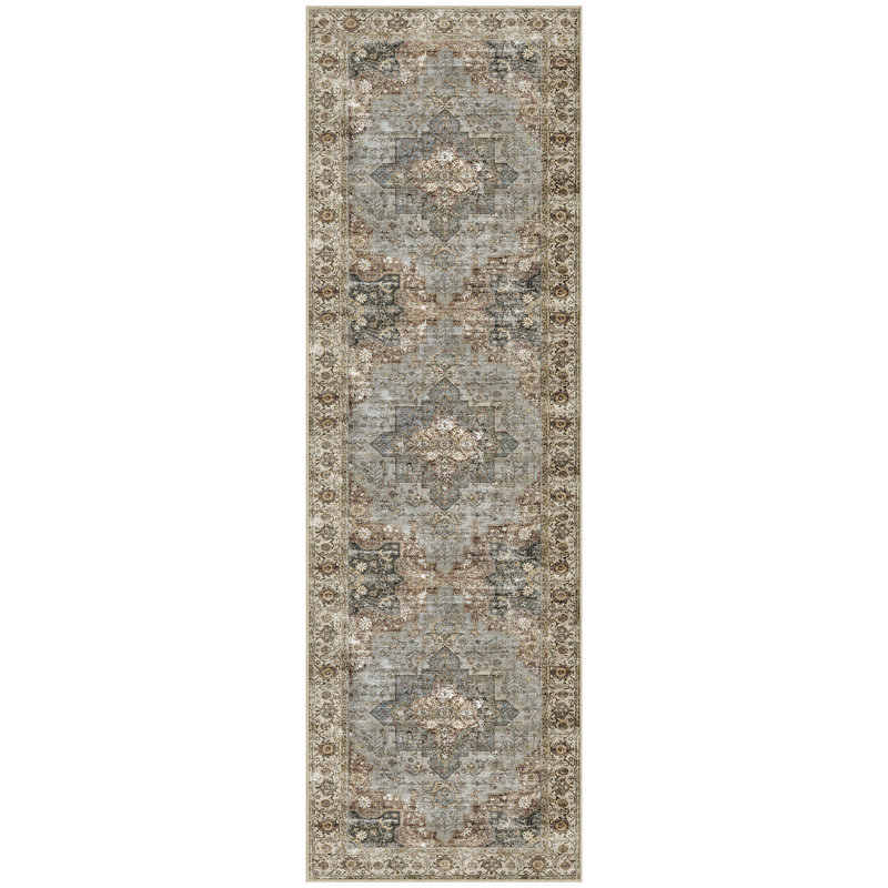Washable Oriental Indoor Rug, Runner 3' x 9'