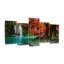 Red Waterfall - 5 pièces, reproduction sur toile tendue-1176093927