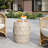 Salina 15.25" W Concrete Round Outdoor Side Table-787334588