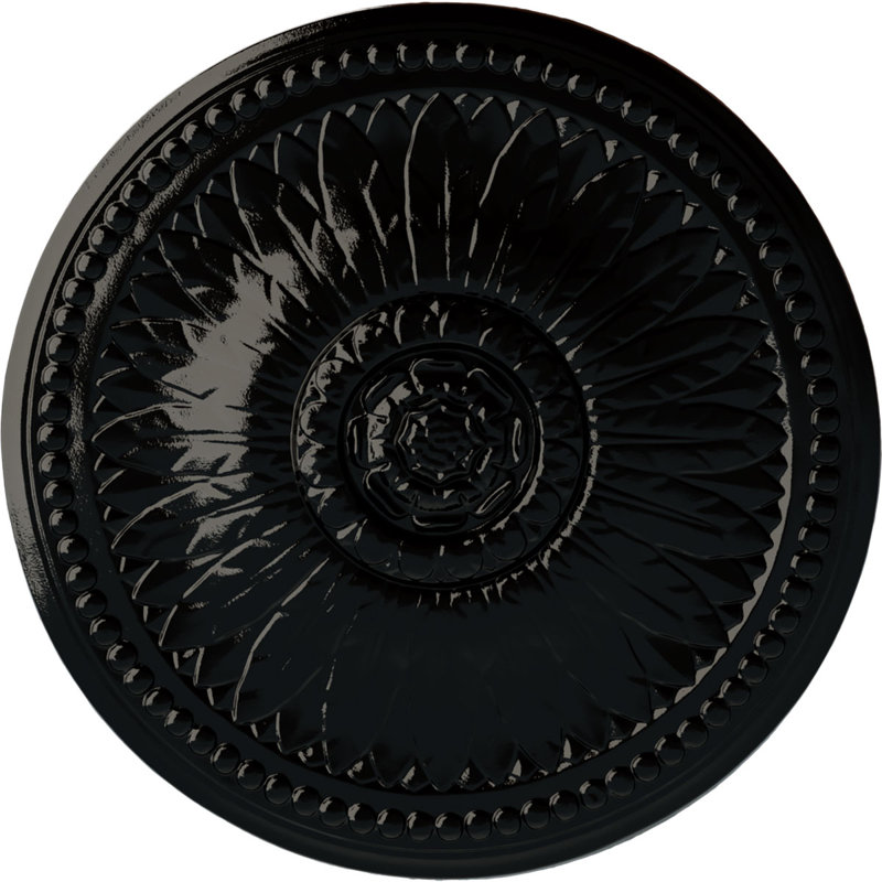 Endurathane Classic Ceiling Medallion, 18 5/8"OD 4"ID x 1 1/8"P (Fits Canopies up to 12 3/4"), Hand-Painted Gold Finish