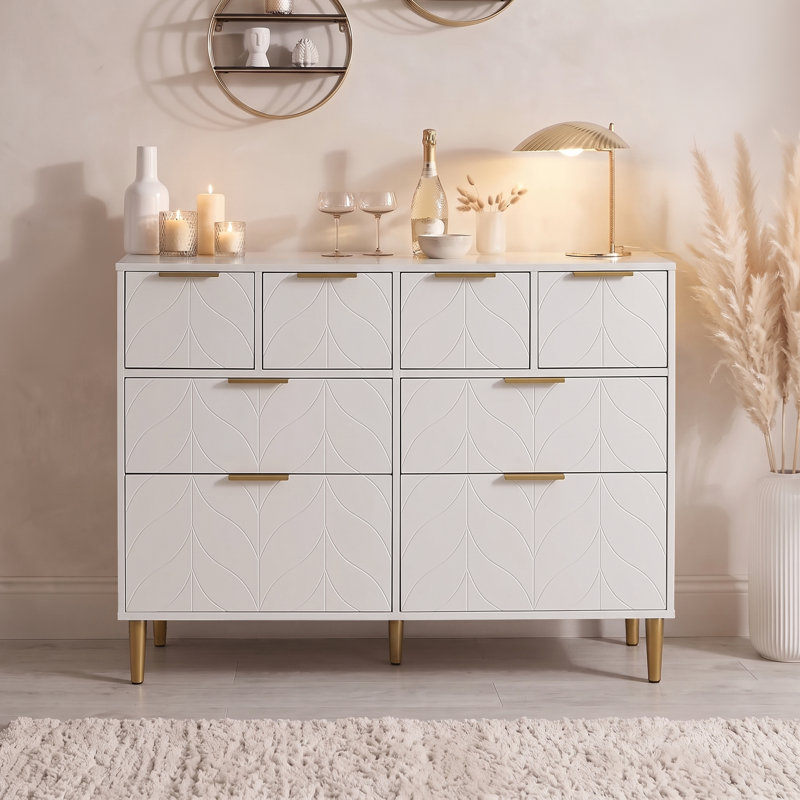 Adams Chest of 8 Drawers, White