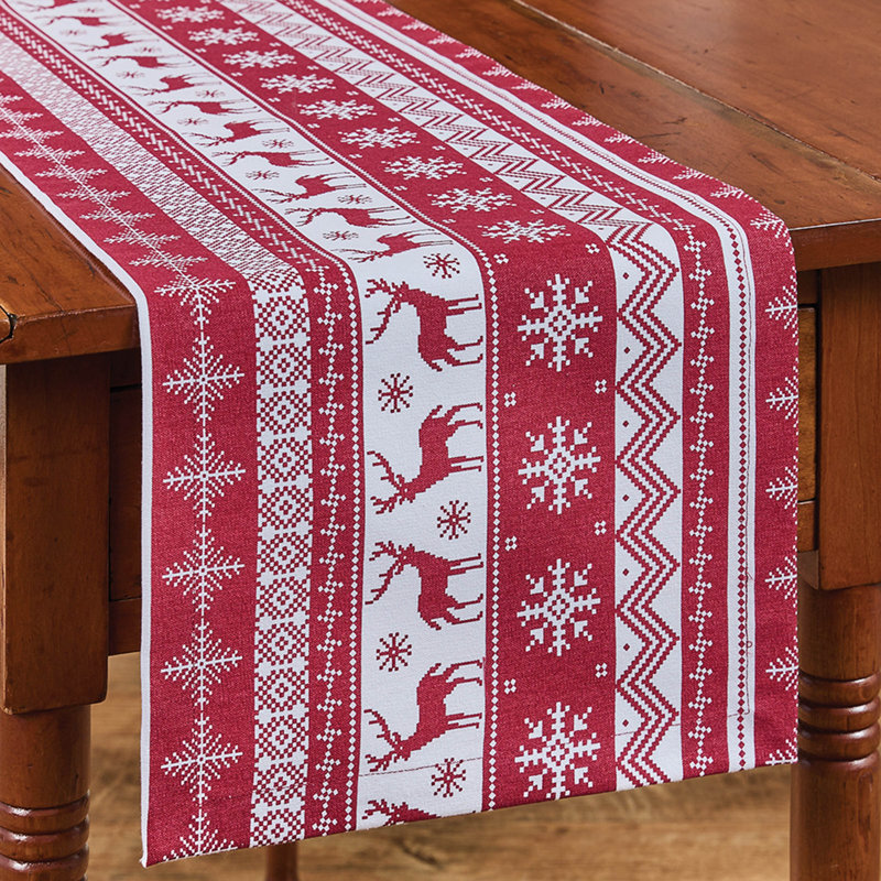Chemin de table Patricia Heaton Home Holiday Fairisle 13 po x 54 po, L 36 po x l 13 po