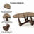 43" Abstract Triangle Glass Coffee Table with Sculptural Black Walnut Base, Limited Stock Available-568952835-568952834