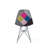 Patchwork Accent Chair Bohemian Style Fabric? Chair With Chromed Legs Geometric Pattern Chair Set Of 2