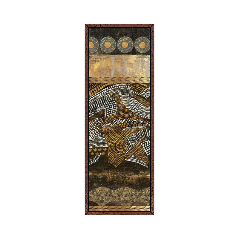 Art Nouveau II 1 Piece Panoramic Wall Art on Canvas, 30.48 cm H x 91.44 cm W, Classic Wood Framed