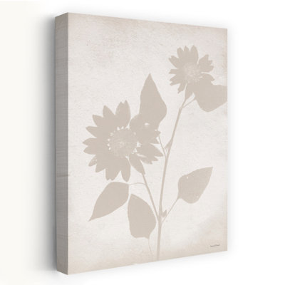 Silhouette florale III, art floral contemporain rustique