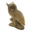 Focused Owl Wood Sculpture