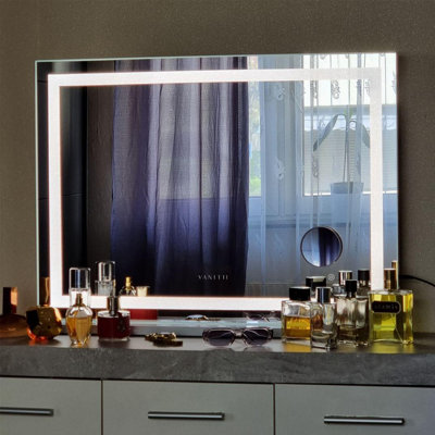Assis Rectangle Bluetooth LED Metal Mirror