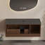 36" Walnut Wall-Mounted Bathroom Vanity Cabinet With Countertop, No Sink-125086492