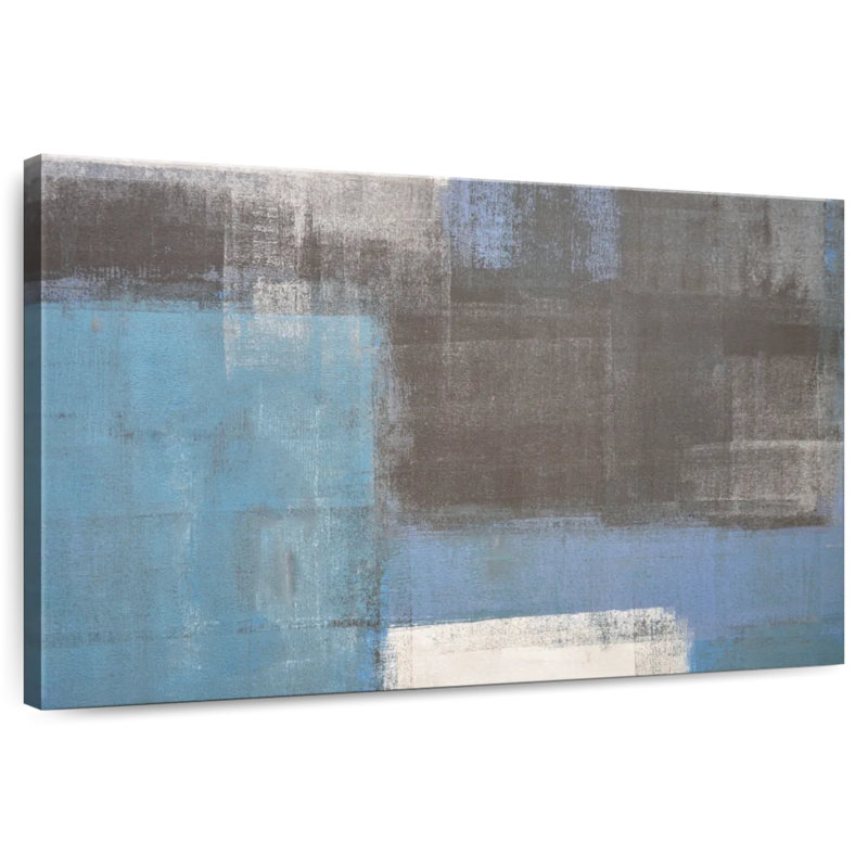 Avery Blue Gray Abstract, 20" H x 30" W