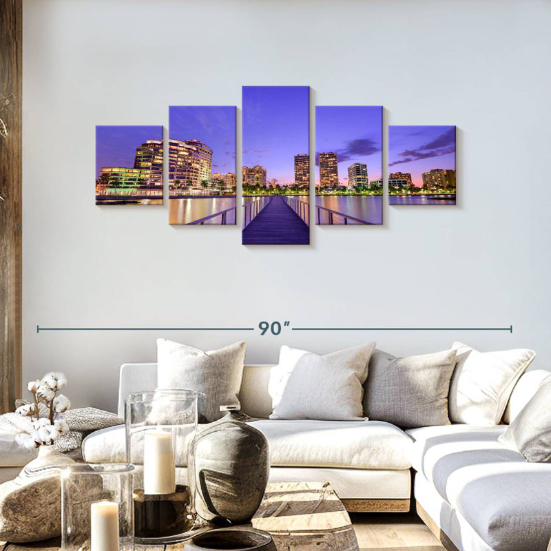 West Palm Beach, 30" H x 68" W