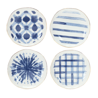 Ensemble de 4 assiettes en céramique Amaiyah