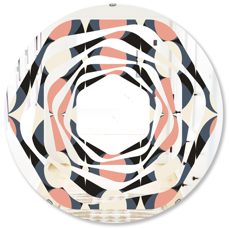 Miroir mural Hexagon, H 31,5 po x l po