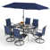 Sutiya 6 - Person Metal Patio Dining Set with Rectangular Table