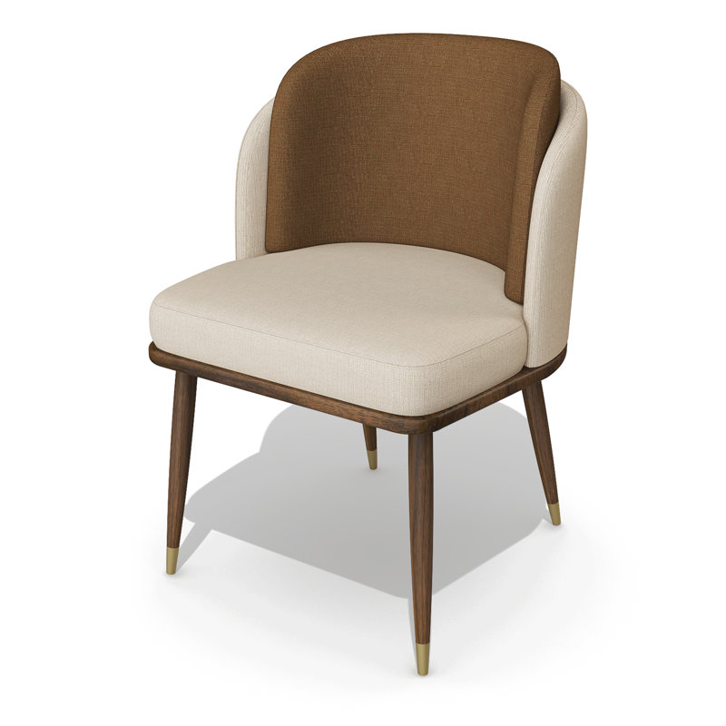 Chaise d'appoint Ariane en beige / brun