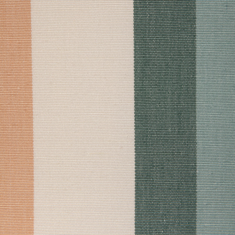 Fisher Stripe, Teal/Spice