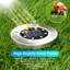 Bell+Howell Solar Powered 4 LED Disk Lights, Wireless Auto On/off Solar Pathway Garden Lights