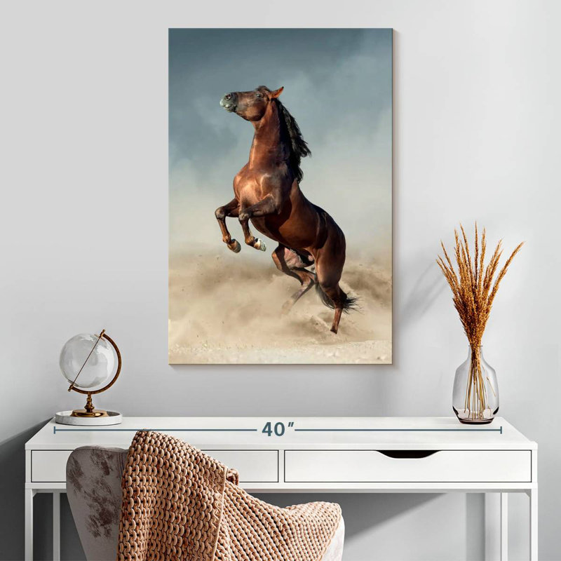Cheval andalou brun Brampt, H 30 po x l 20 po