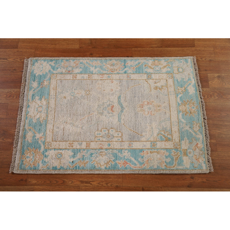 Tapis oriental en laine Oushak noué à la main 2 x 3