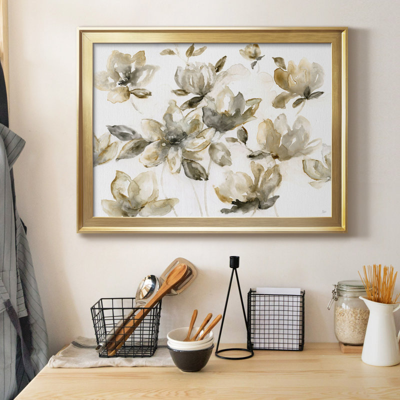 Natures Dance - peinture encadrée, Toile avec cadre or, H 30,5 po x l 42,5 po x P 1,5 po