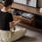 Design sense simple retro style TV cabinet