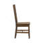 Ensemble de 2 chaises de salle à manger Classic Design transitionnel classique en bois d'hévéa massif bruni