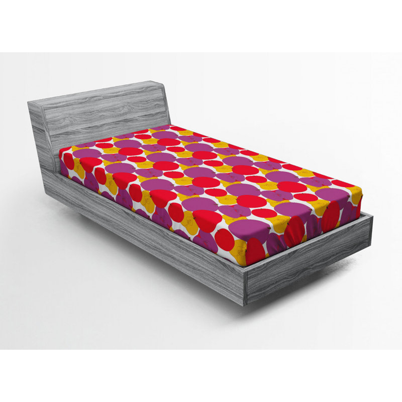 Microfiber Polka Dots Fitted Sheet, Twin XL Fitted Sheet