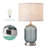 18.9" Glass Table Lamp with USB Charging Ports and Dimmable Bulb-2126790869