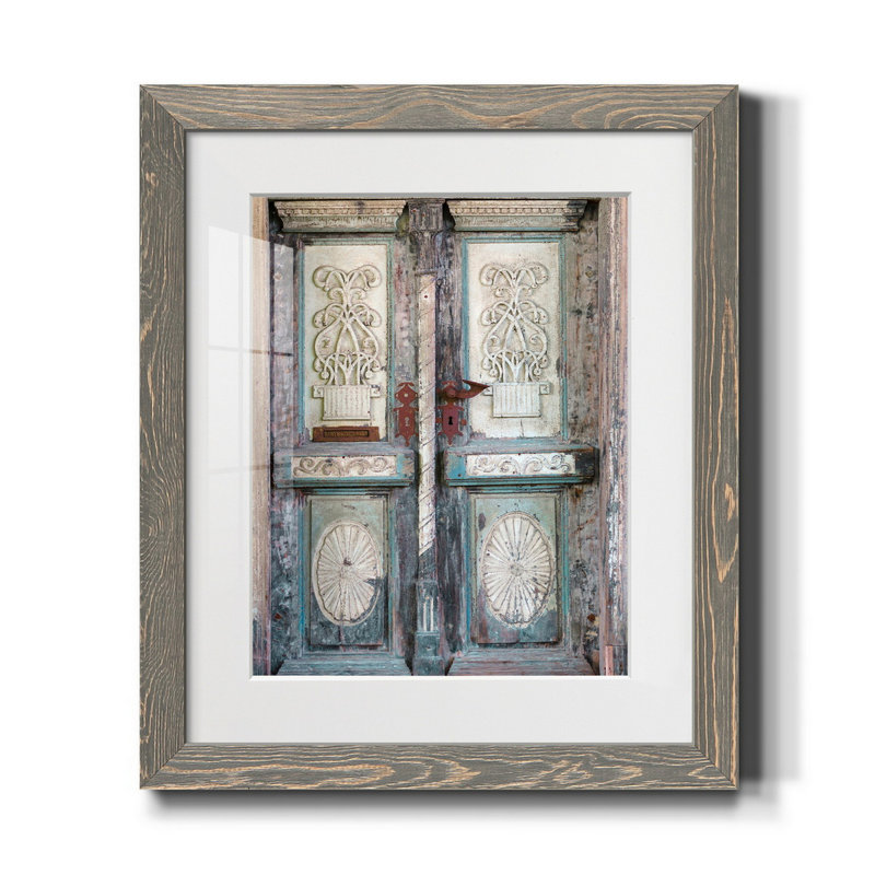 Venice I - Single Picture Frame Print, Grey Paper, 20" H x 17" W x 1" D, White