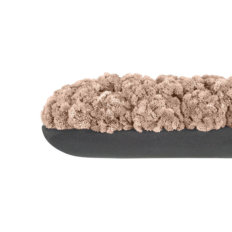Arrangement de sédums dans un pot Fiberstone, H 7 po x l 21 po x P 9 po, Beige, Gris