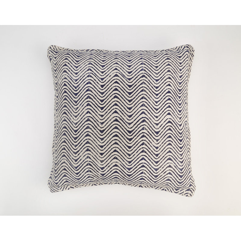 Coussin en coton à chevrons 