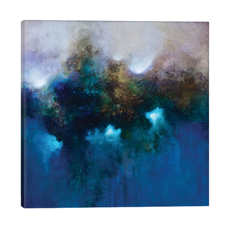 Blue Waters by Dean Crouser - Painting on Canvas, No Frame, 93.98 cm H x 93.98 cm W x 1.91 cm D