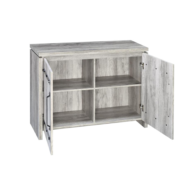 Armoire grise - solution pratique pour le rangement à la maison: 2 portes spacieuses maximisent l'espace de vie