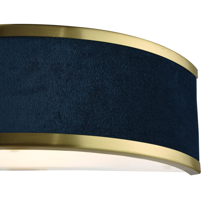 Wall Light, Navy, Brushed Brass