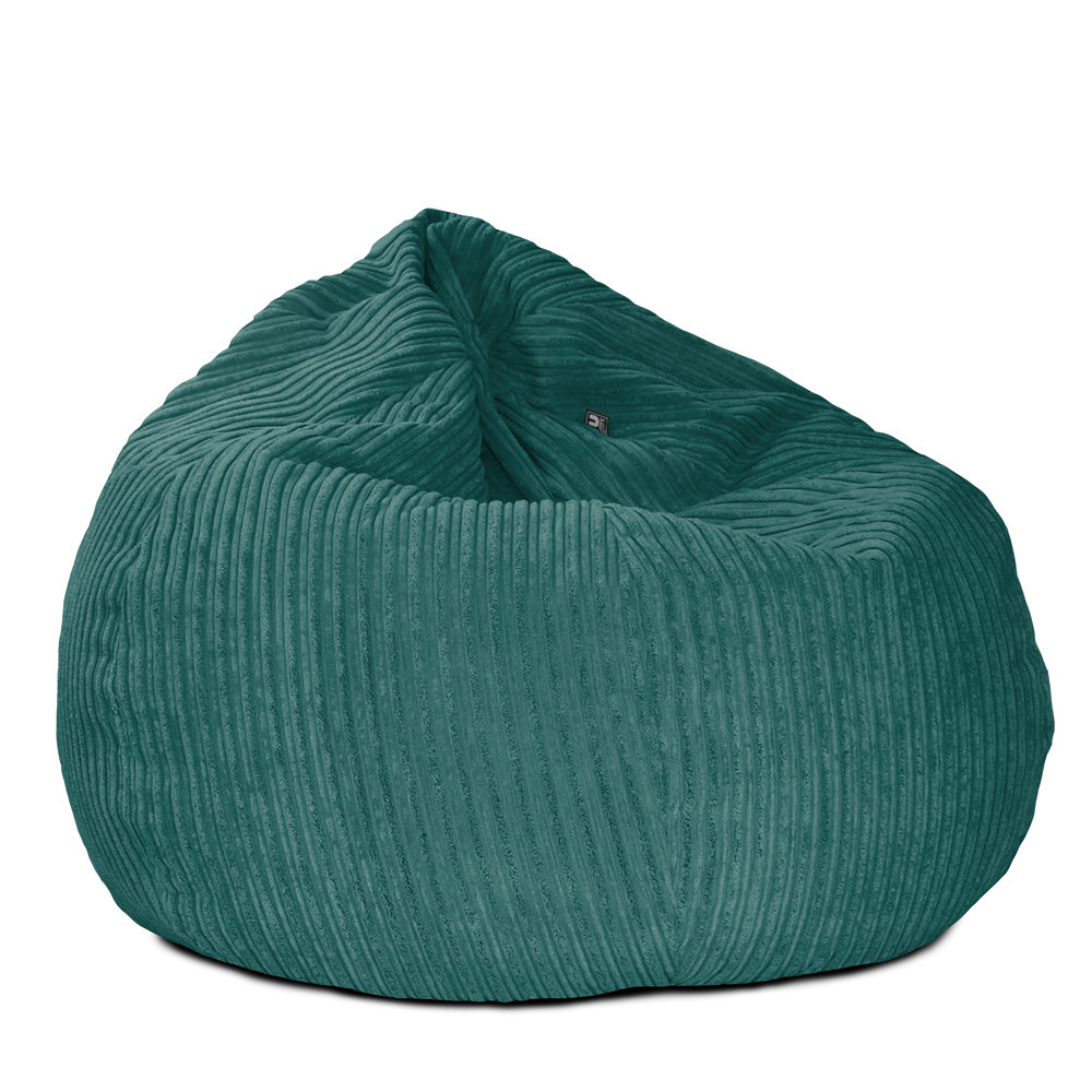 rucomfy Beanbags Large Corduroy Slouchbag - Plush Bean Bag Chair for Adults, Teens and Kids - Home Furniture Seating for Living Room or Bedroom - Mach