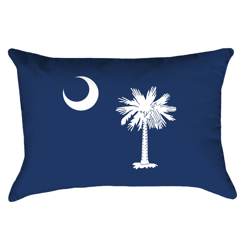 Drapeau de la Caroline du Sud Katelyn Smith, Coussin lombaire, Polyester, Polyester - Sans fermeture à glissière (intérie