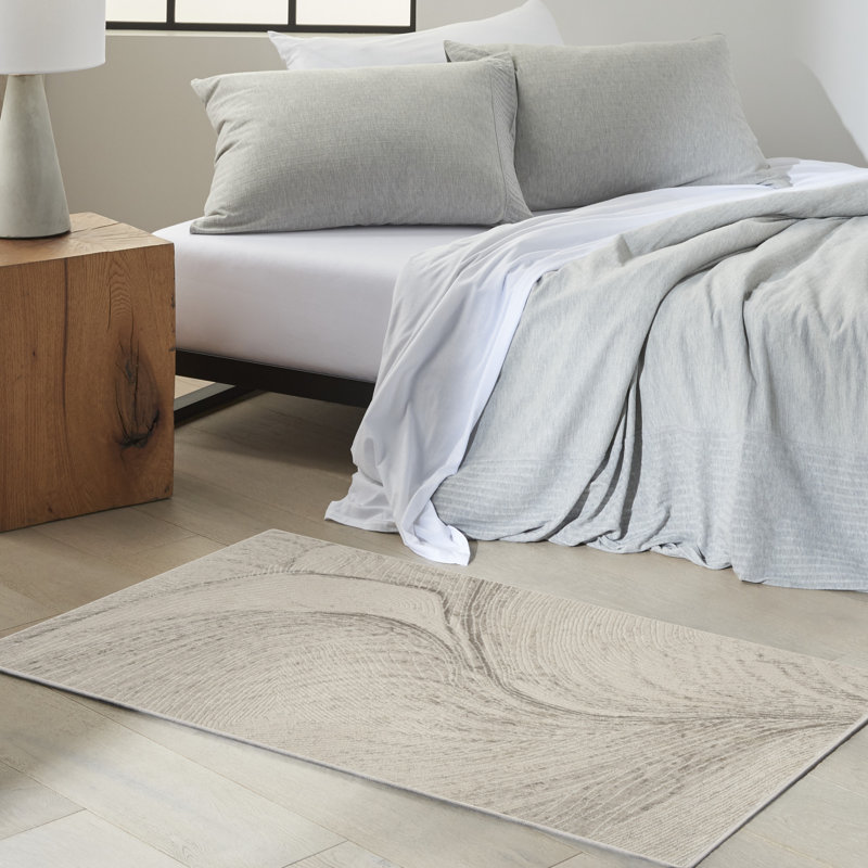 Calvin Klein Captivating Ivory Modern Indoor Rug, Rectangle 3'2" x 5'