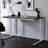 Rectangular Writing Desk With USB Port And Plug, Walnut And White-2062464925
