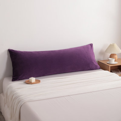 Housse de coussin pour le corps, taie d'oreiller en flanelle de luxe à fermeture à glissière, 20 x 54 pouces - NTBAY